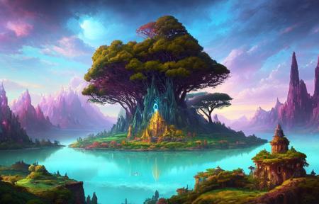 00361-1234854095-A mystical and epic landscape, featuring a fantastical and surreal world of floating islands, giant trees, and mythical creature.png